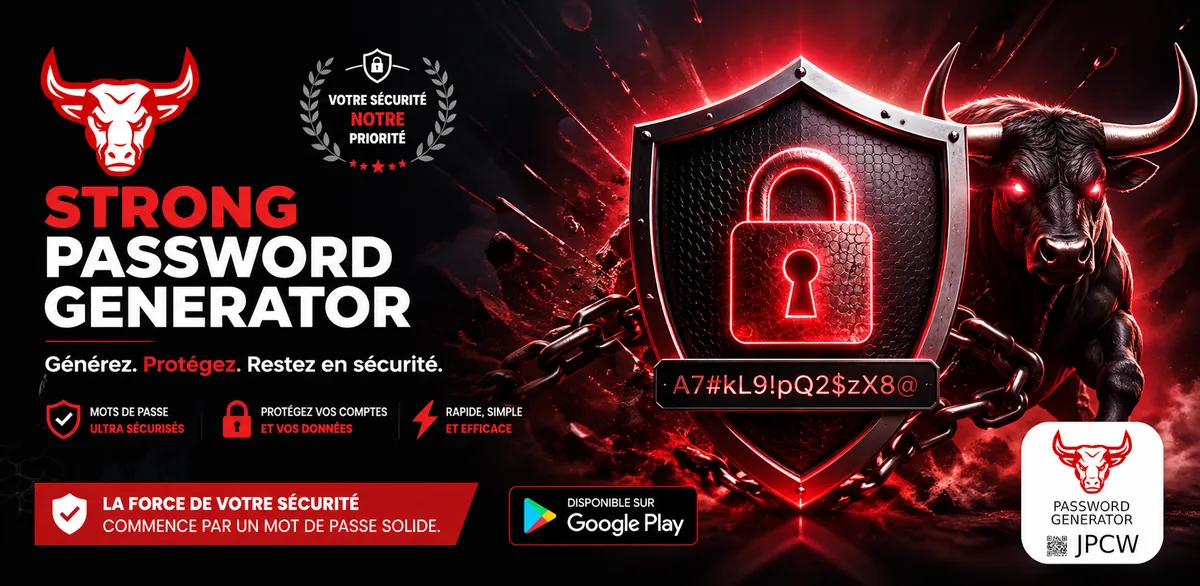 Application Strong Password Generator sur Android